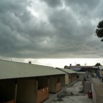 Hurricane Emily over the Faculty of Sciences.